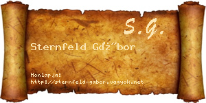Sternfeld Gábor névjegykártya